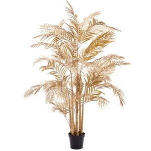 Palm in pot 150cm metallic goud
