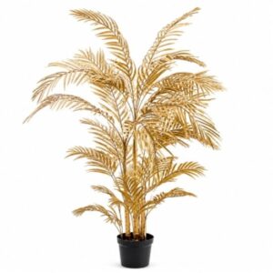 Palm in pot 200cm metallic goud