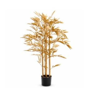 Bamboo in pot 120cm metallic goud