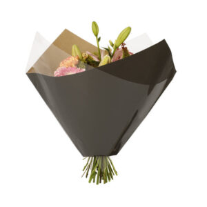 Hoes 40x40cm Oblique OPP35/80gr Zwart