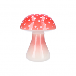 Vaas Paddestoel d16cm h20,5cm Rood