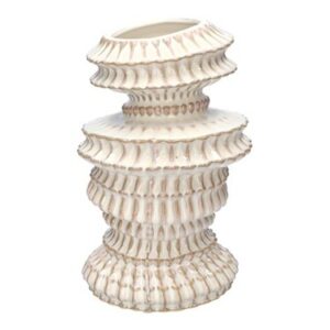 Vaas Ringen d16,5cm h24cm Wit