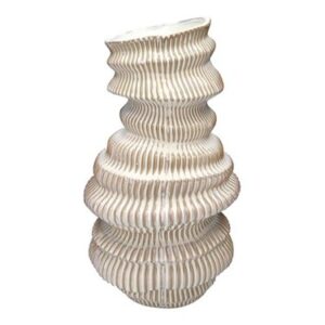 Vaas Ringen d21,5cm h38cm Wit