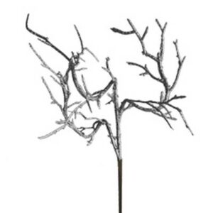 Bijsteker koraaltak 12x12cm Glitter Zilv