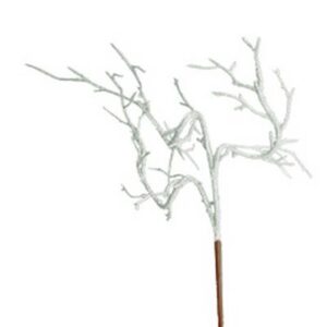 Bijsteker koraaltak 12x12cm Glitter Wit